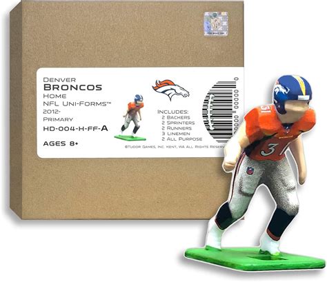 denver broncos electric football players in a box tudor games|Vintage Tudor NFL Electric Football DENVER BRONCOS Team .